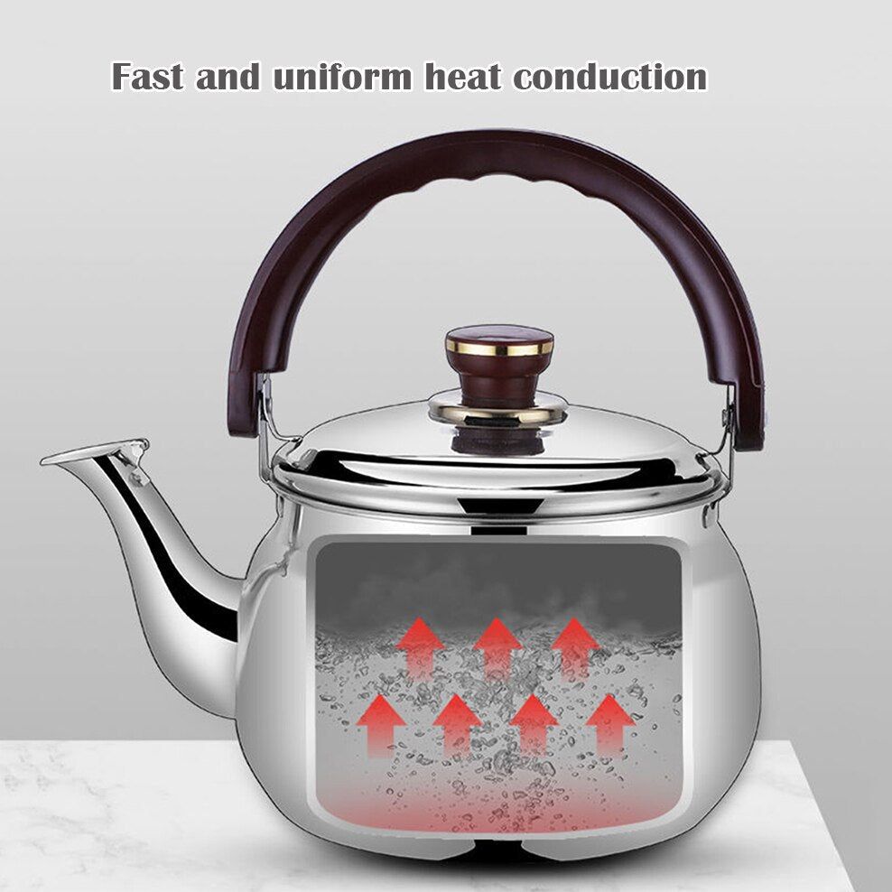 Stainless Steel Whistling Kettle – Durable, Thick-Walled, and Elegant