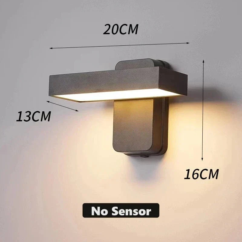 PIR Motion Sensor LED Wall Light, Weatherproof & Adjustable for Outdoor Spaces